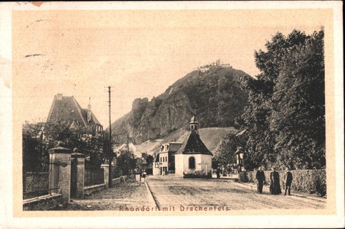 Rhondorf mit drachenfels 1909 - drachenfels,